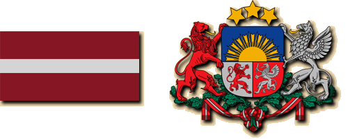 Флаг и герб Латвия