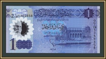 Ливия 1 динар 2019 P-85 (85a) UNC