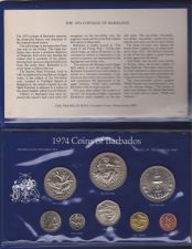 Набор Барбадос 8 монет 1974