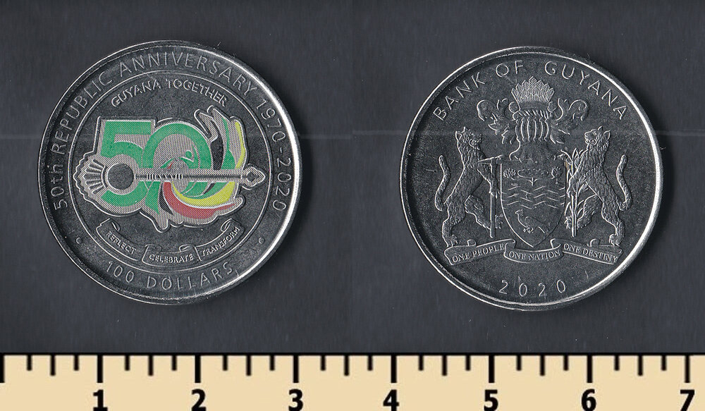 2020 долларов в рублях. 1 Доллар Гаяна коллекционный. Гайана 20 долларов 2018. Цена монета 1 долл. 2020г. Год мыши UNC показать отметку дракон.