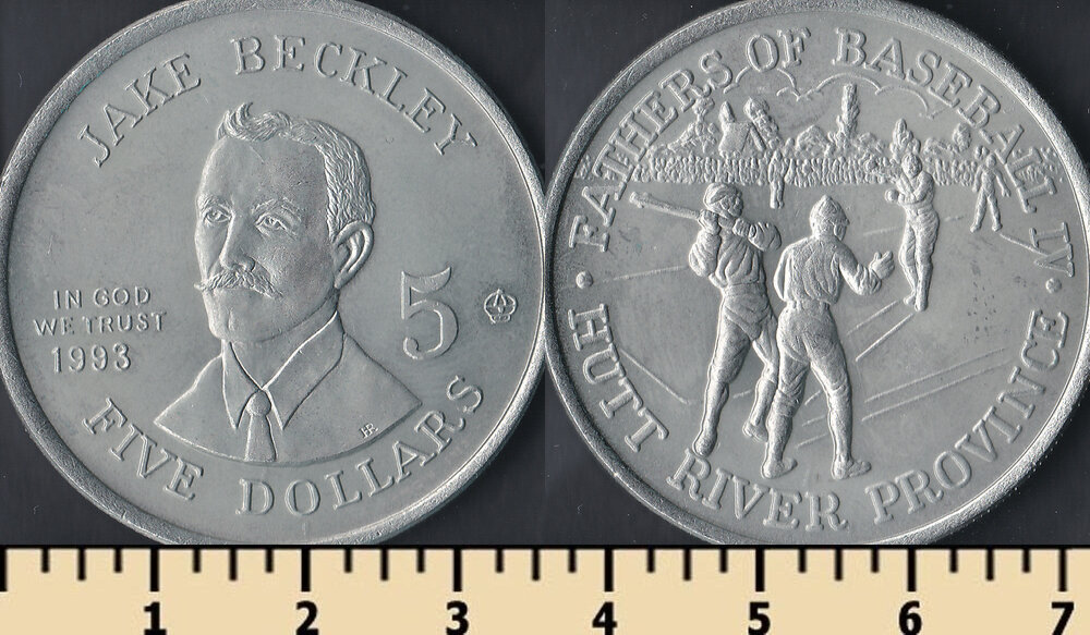 5 Долларов 1993. Хатт-Ривер 20 долларов 1991. 1 Доллар 1993 оборотная сторона. Намибия 1 доллар, 1993.