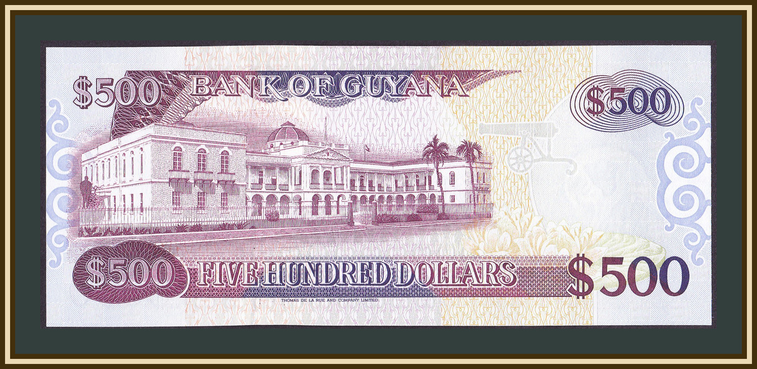 Купюра 1996. Валюта Гайаны. 500 Долларов. 500 Долларов купюра. Гайана деньги.