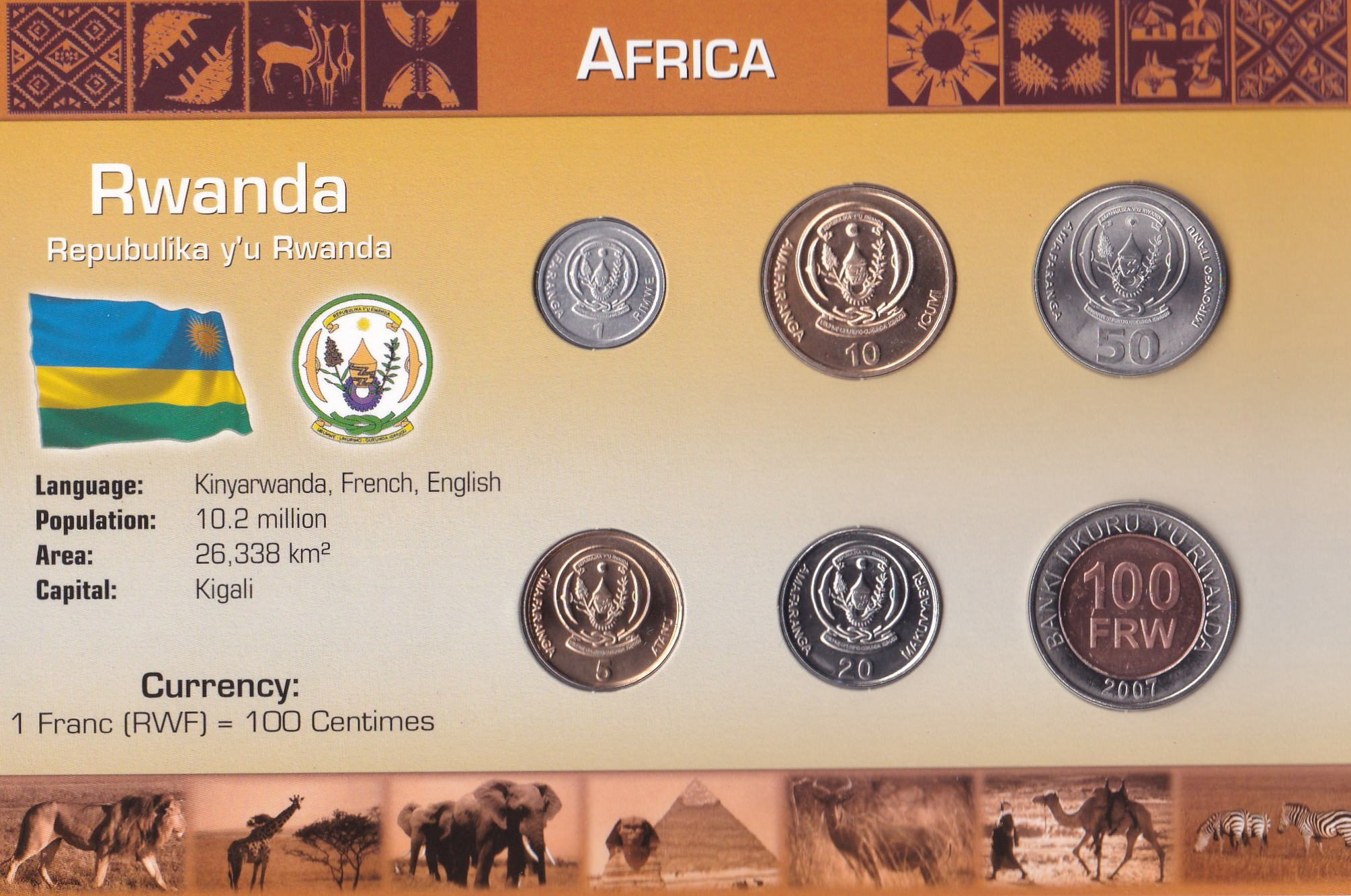 Сайт нумизматов монет. Монеты Руанда комплект.