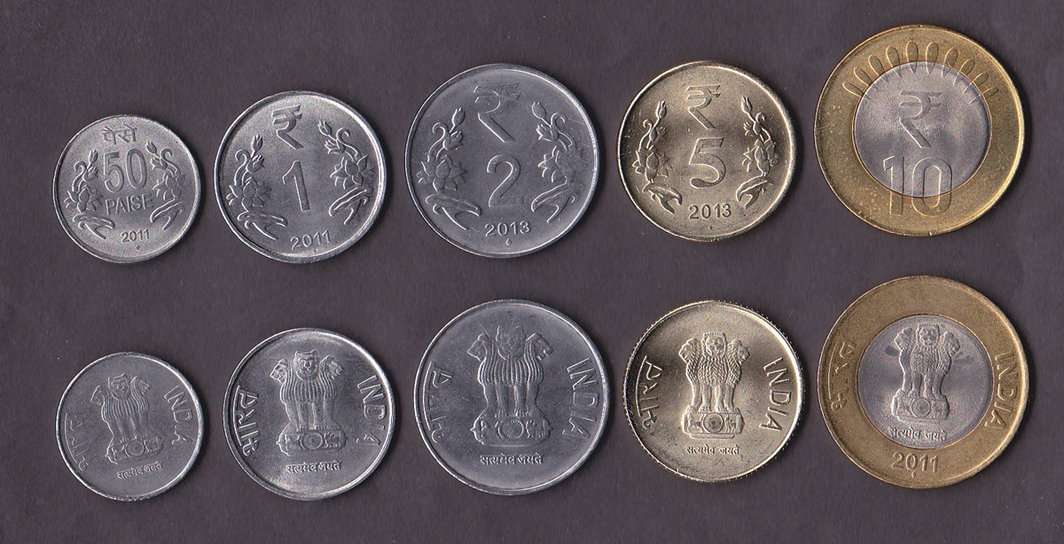 Современные монеты индии