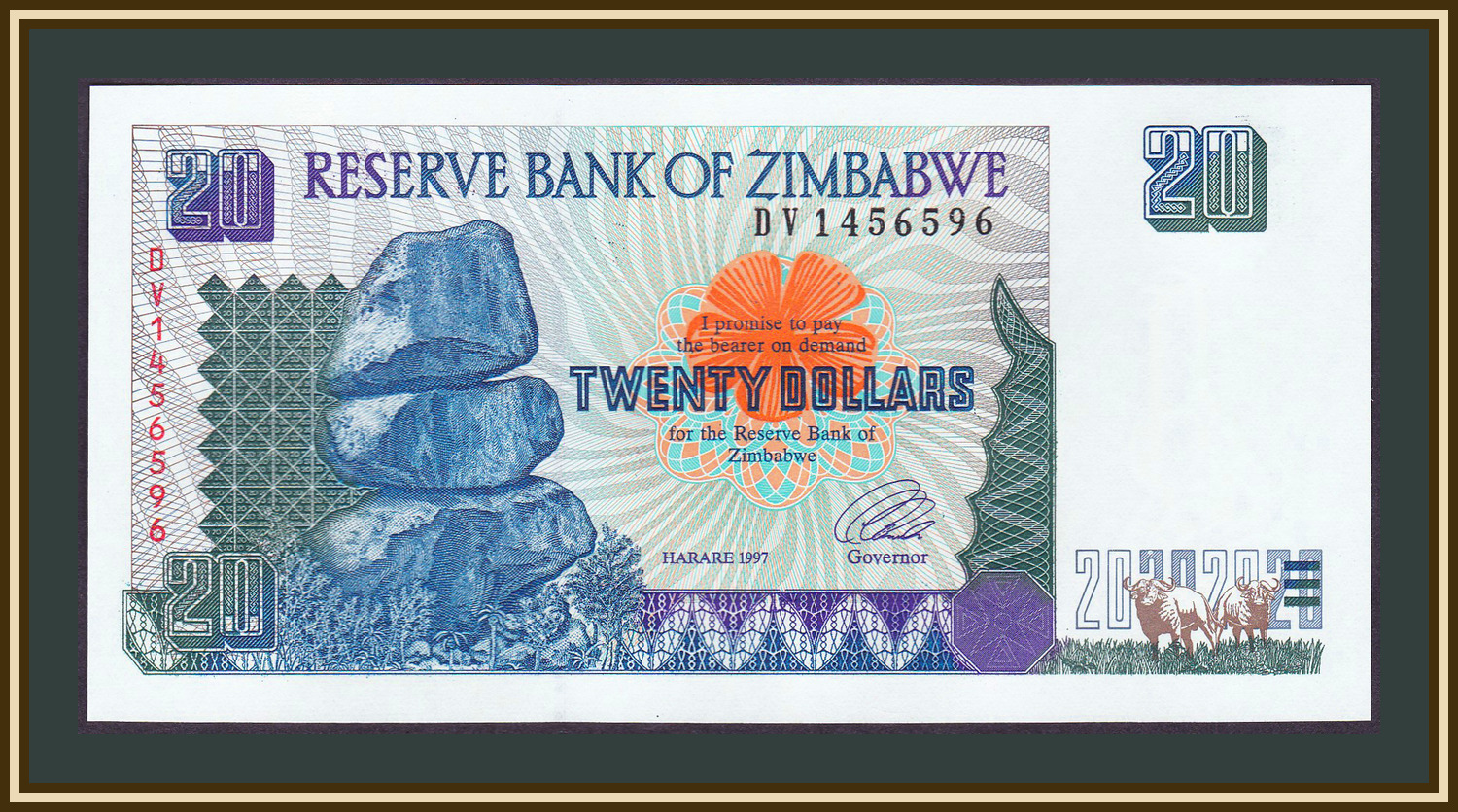 1997 долларов в рубли. Купюра Зимбабве 20. 20 Долларов Зимбабве. Зимбабвийские доллары купюры. 20 Долларов Зимбабве 1997.