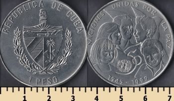 Куба 1 песо 1995