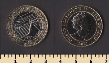Набор 4 монеты Мэн остров 2 фунта 2021