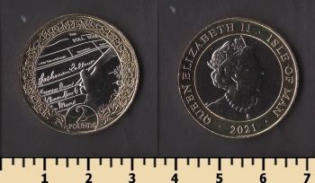Набор 4 монеты Мэн остров 2 фунта 2021