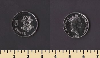 Соломоновы оcтрова 5 центов 2005
