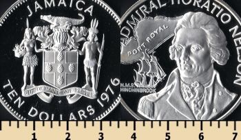 Ямайка 10 долларов 1976