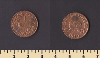 Немецкая Восточная Африка 1 геллер 1910