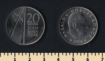 Норвегия 20 крон 2004