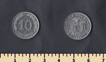 Эквадор 10 сентаво 1964