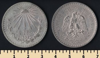Мексика 1 песо 1932