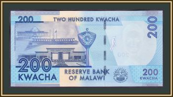 Малави 200 квача 2016 P-60 (60c) UNC