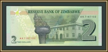 Зимбабве 2 доллара 2019 P-101 (101a) UNC