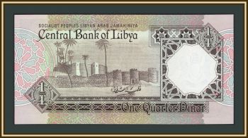Ливия 1/4 динара 1990 P-52 UNC