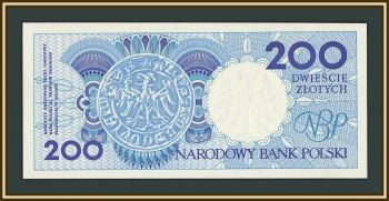 Польша 200 злотых 1990 P-171 (171b) UNC