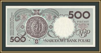 Польша 500 злотых 1990 P-172 (172b) UNC