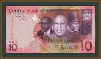 Лесото 10 малоти 2013 P-21 (21b) UNC