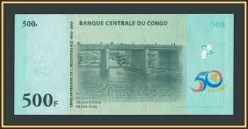 Конго ДР 500 франков 2010 P-100 (100a) UNC