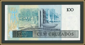 Бразилия 100 крузадо 1987 P-211 (211b) UNC