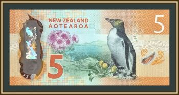 Новая Зеландия 5 долларов 2015 P-191 (191a) UNC