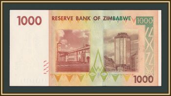 Зимбабве 1000 долларов 2007 P-71 (71a) UNC