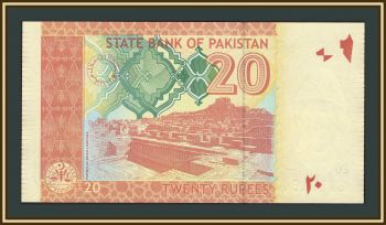 Пакистан 20 рупий 2015 Р-55 (55i) UNC