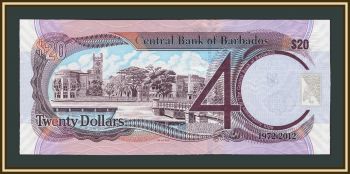 Барбадос 20 долларов 2012 P-72 (72a) UNC