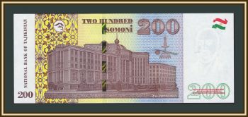 Таджикистан 200 сомони 2024 P-21 (21e) UNC