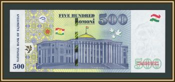 Таджикистан 500 сомони 2024 P-22 (22d) UNC