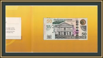 Суринам 50 долларов 2012 P-167 UNC (в буклете)