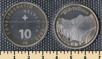 Швейцария 10 франков 2022