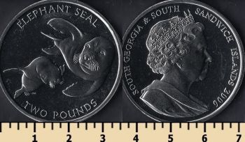 Южная Георгия и Южные Сандвичевы острова 2 фунта 2006