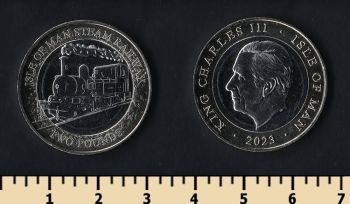 Набор 2 монеты Мэн остров 2 фунта 2023