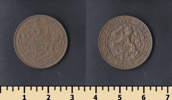 Нидерландские Антилы 2 1/2 цента 1965
