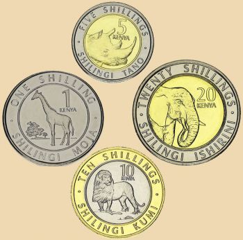 Набор Кения 4 монеты 2018