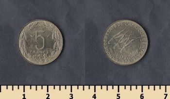 Центрально-Африканские штаты 5 франков 1979