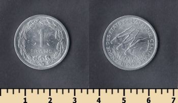 Центрально-Африканские штаты 1 франк 1974