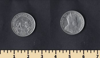 Британская Восточная Африка 25 центов 1906