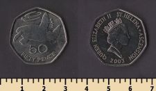 Остров Святой Елены и Вознесения 50 пенсов 2003