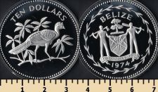 Белиз 10 долларов 1974