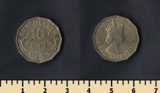 Сейшельские острова 10 центов 1953