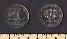 Польша 20 злотых 1985