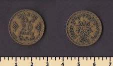 Марокко 20 франков 1952