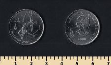 Канада 25 центов 2008