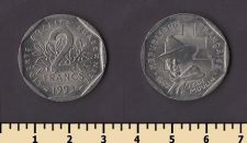 Франция 2 франка 1993