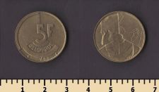Бельгия 5 франков 1986