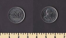 Маврикий 20 центов 1987